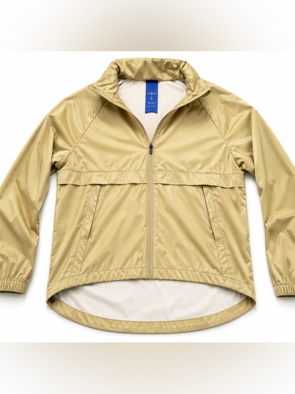 Kit and Ace Lightweight Rain Jacket | Hidden Hood | Size Small | Tan​
